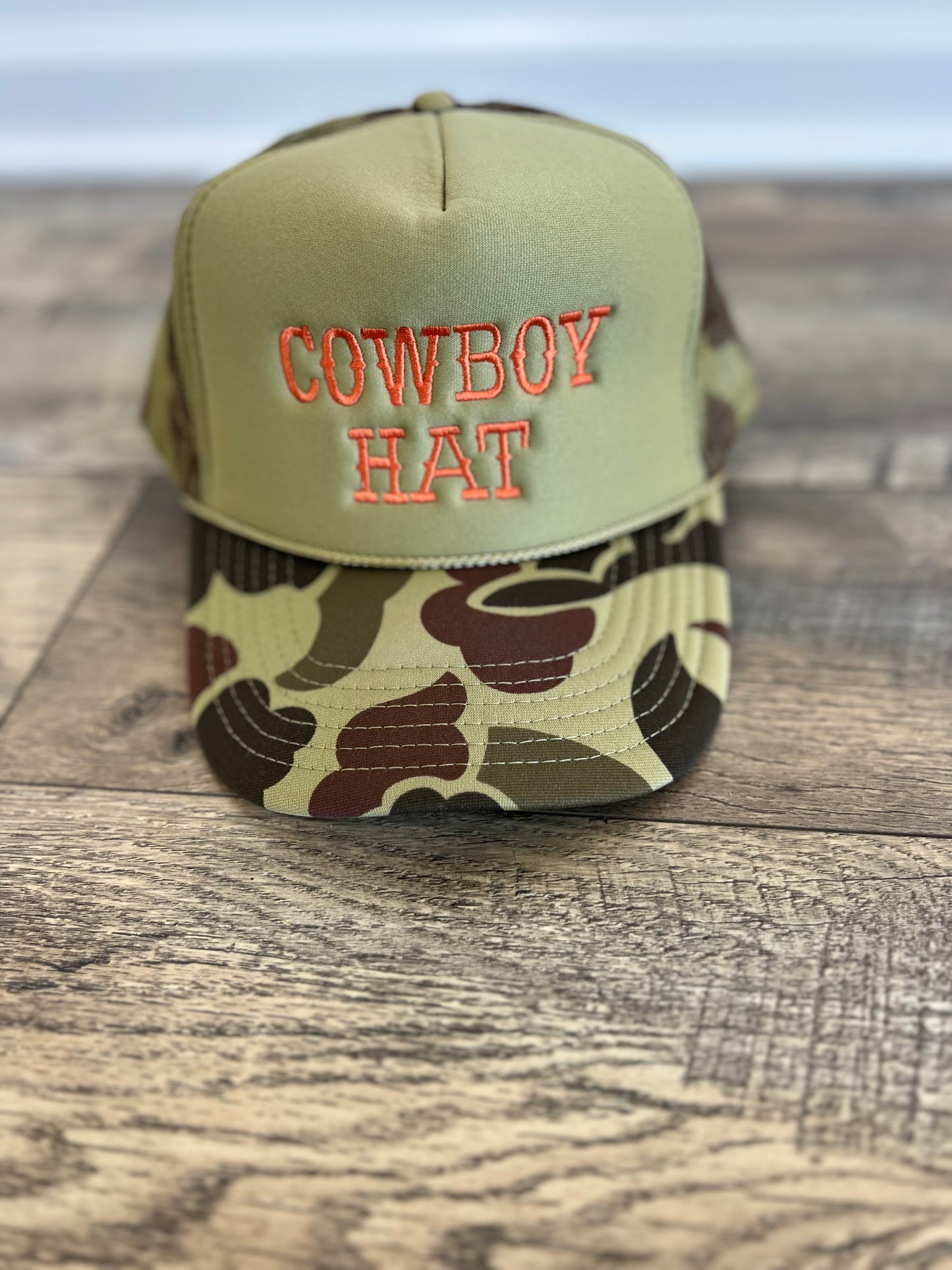 Cowboy hat trucker hat