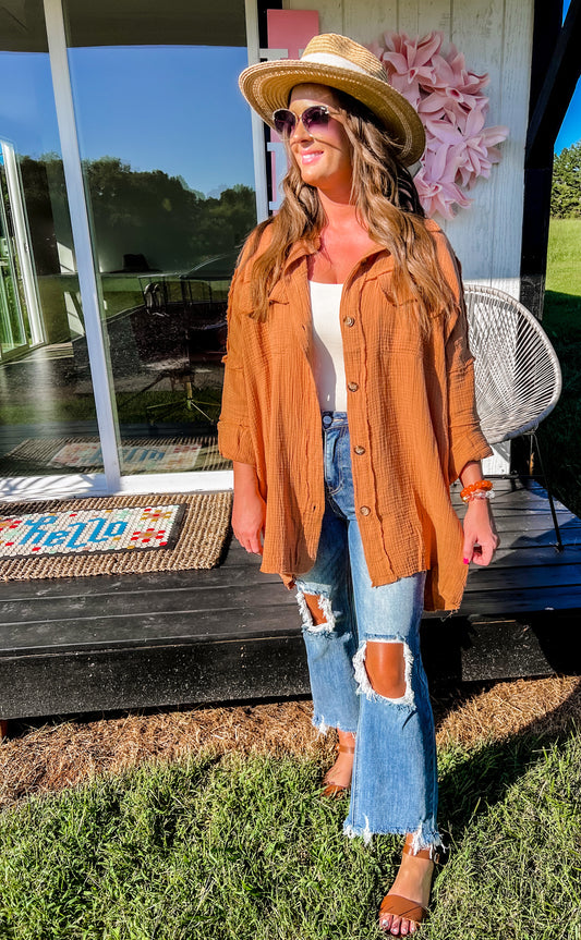 Pumpkin pickin’ blouse