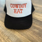 Cowboy hat trucker hat