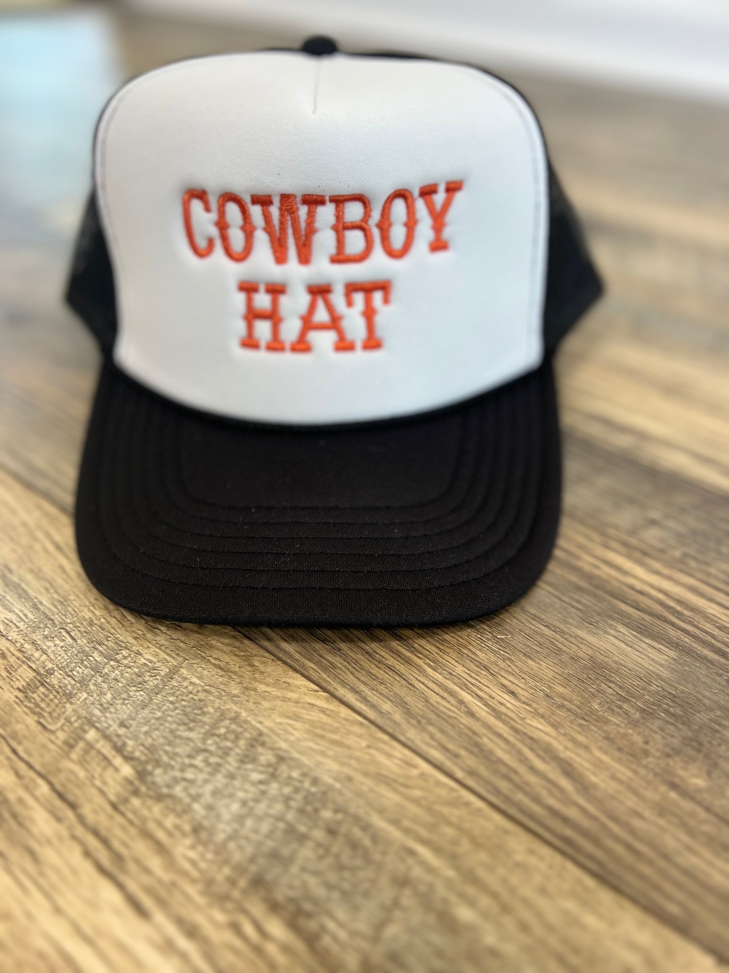 Cowboy hat trucker hat