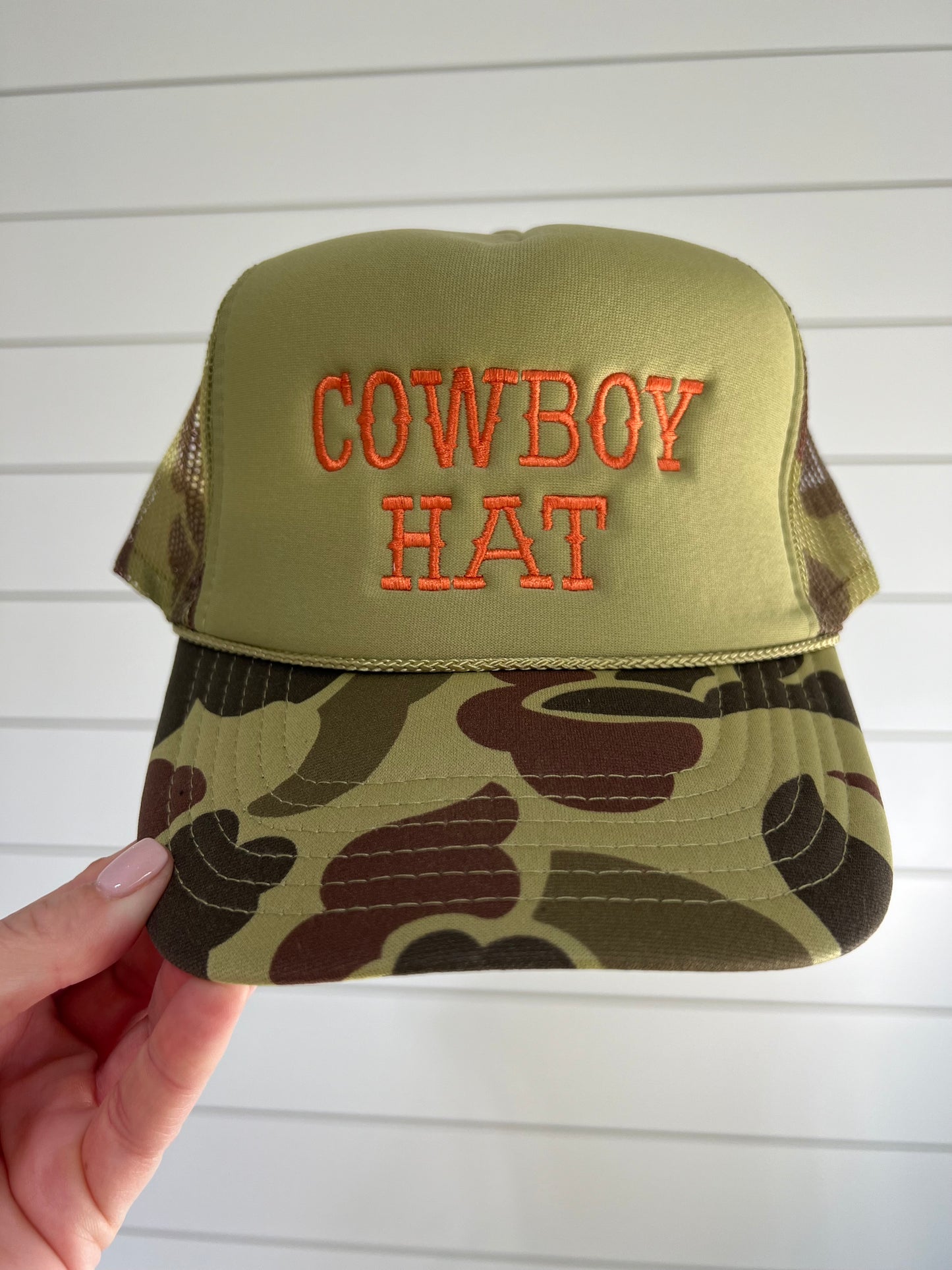 Cowboy hat trucker hat