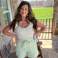 Linen high waisted shorts